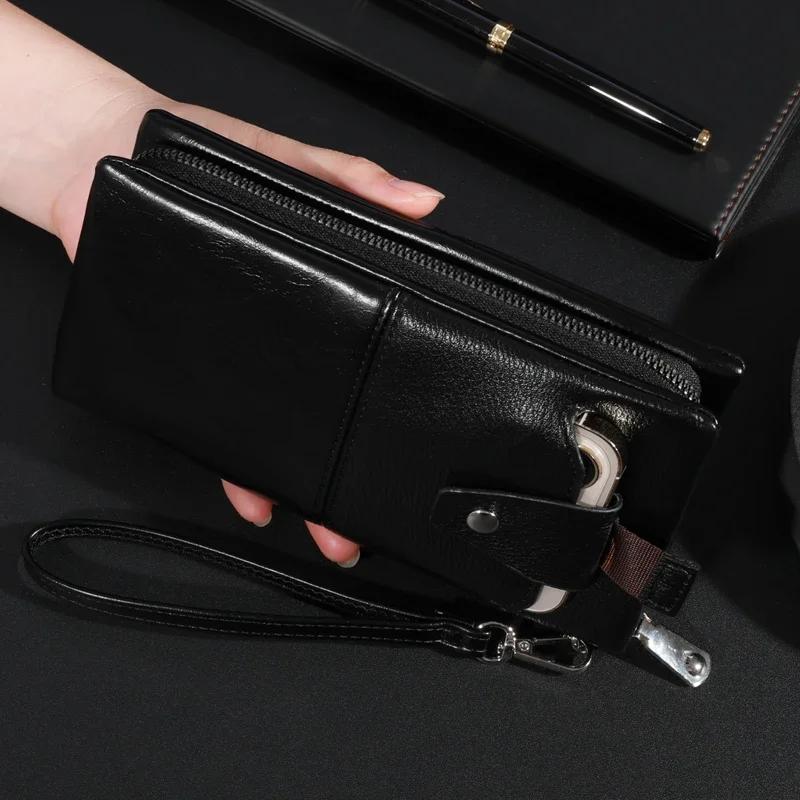 Business-Geldbörse, Retro, große Kapazität, vielseitige, doppelt faltbare Herrenhandtasche, elegant und unverzichtbar für die tägliche Geschäftsreise