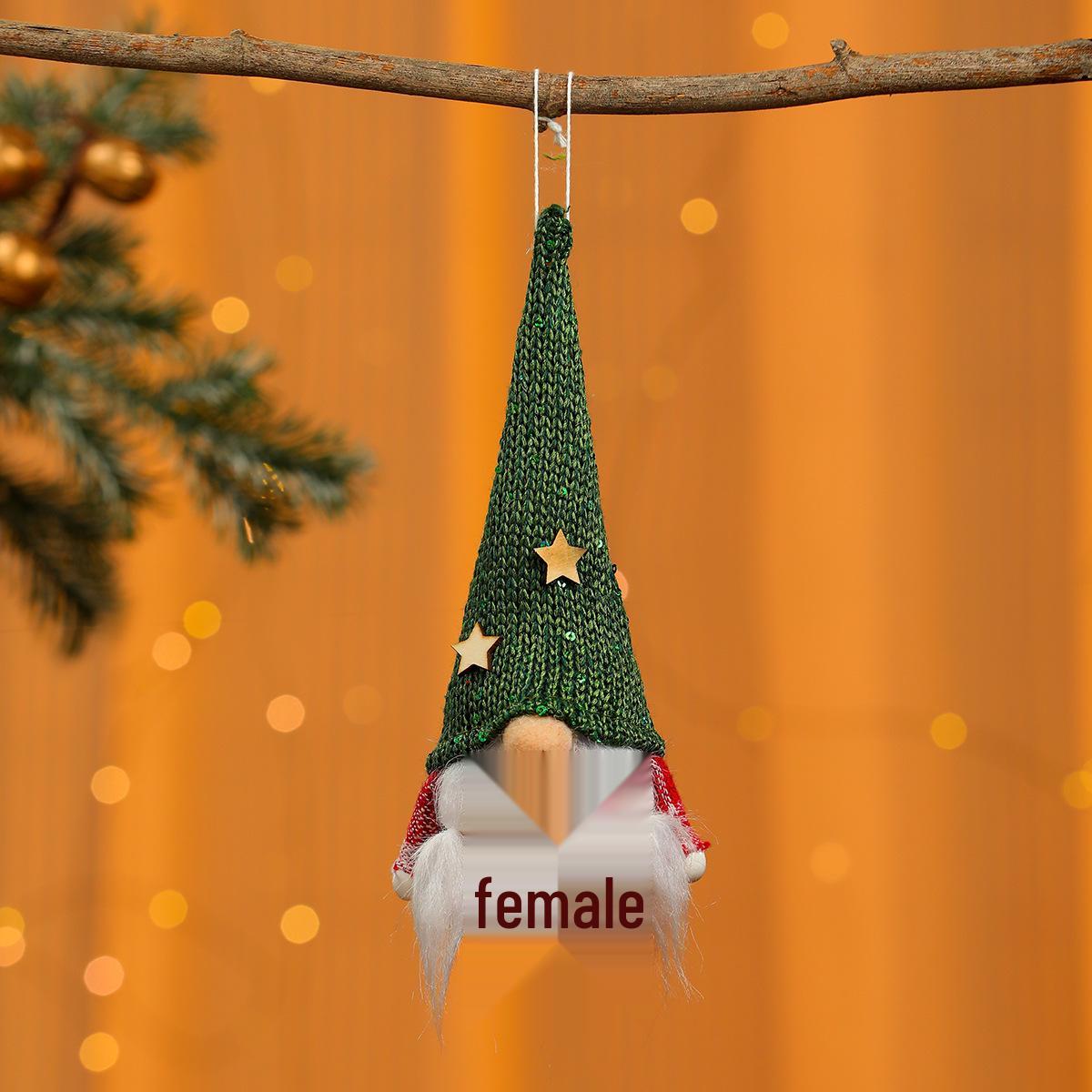 Foam Faceless Old Man Christmas Tree Pendant Ornament
