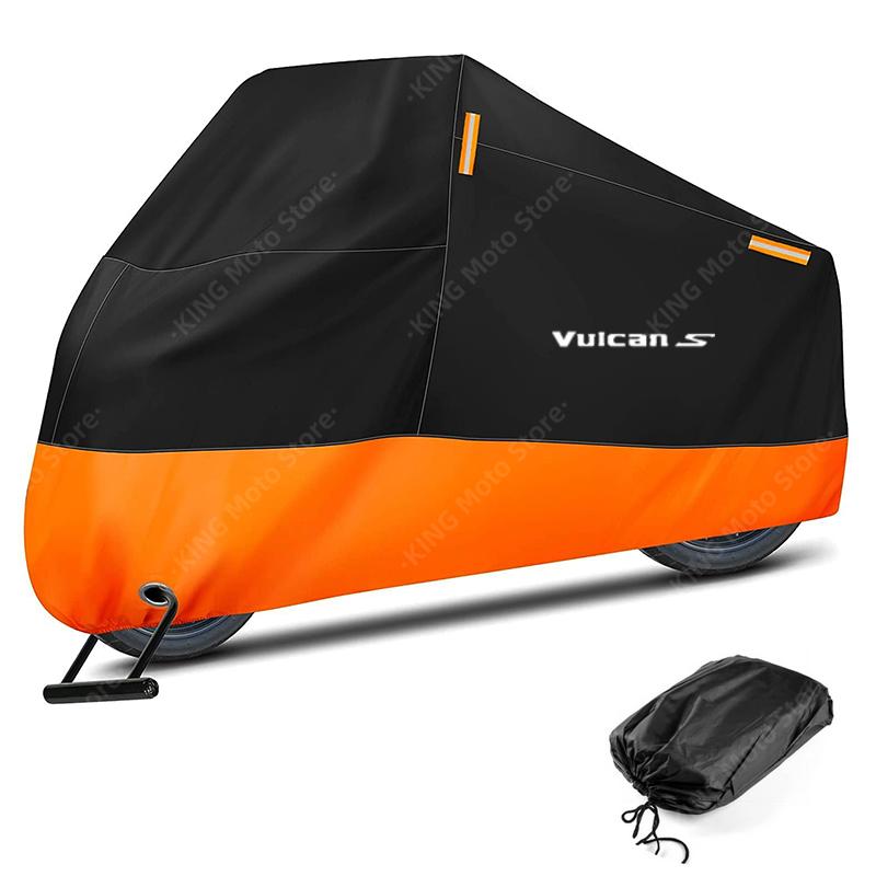 

Kawasaki Cover Waterproof For Kawasaki VUICAN-S 650 2015-2018 Logo Vuican-s Motorcycle Dust Rain Cover With Reflective Strip M оранжевый