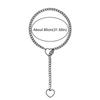 Long Cuban Link Necklace Stainless Steel O-ring Clavicle Chain Heart-shaped Necklace  Party Wear