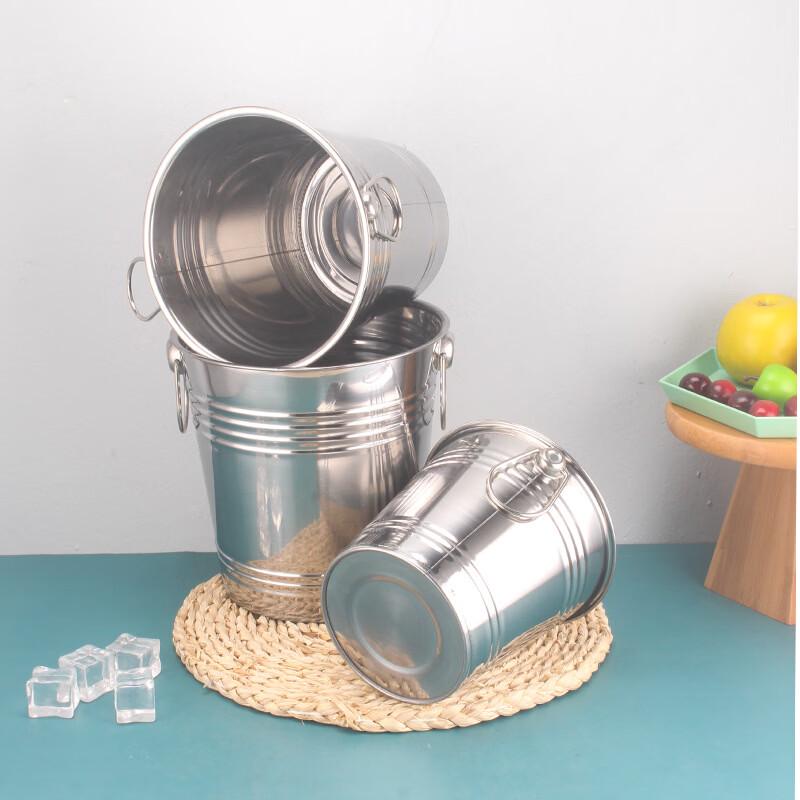 ZISIZ Stainless Steel Ice Bucket Set