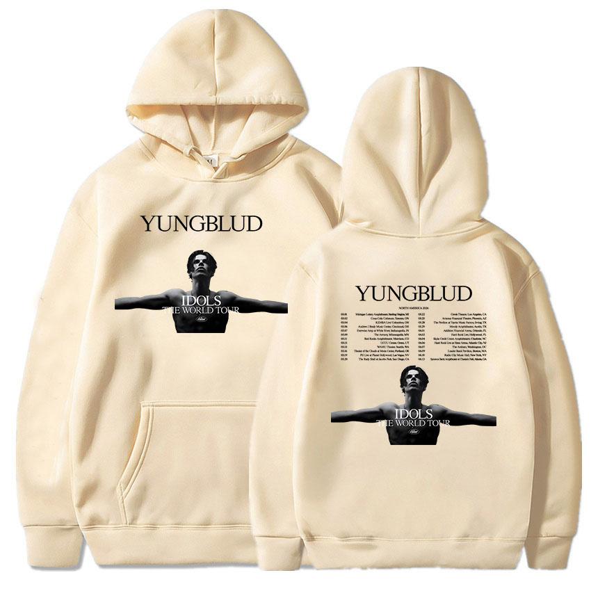 Yungblud 2026 North American Hoodies Idols The World Tour Graphic Print Sweatshirts Long Sleeve Winter Hooded Pullovers Tops