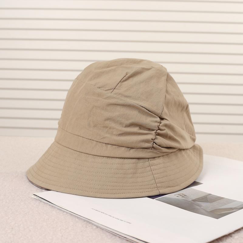 Japanese Fold Splicing Stitching Eaves Casual Fashion Versatile Street Basin Hat Travel Bucket Hat Painter Hat New