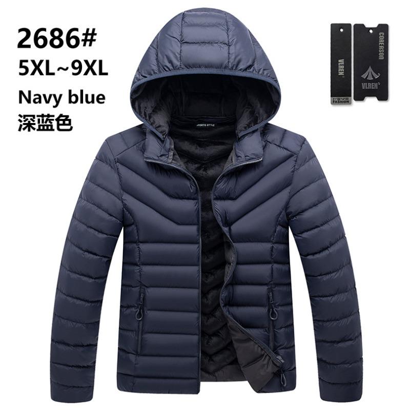 

Мужская бархатная утолщенная хлопковая одежда с капюшоном, хлопковая одежда с перьями, хлопковая одежда в рубчик 9XL синий