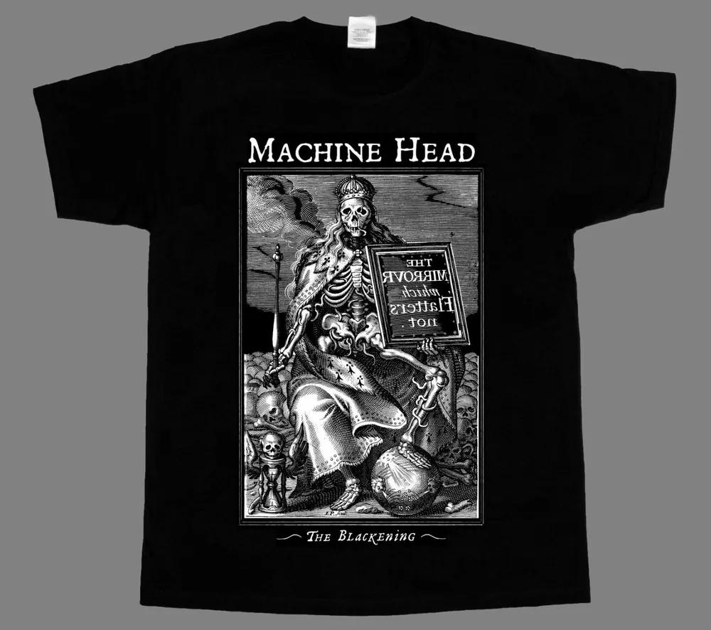 Unisex Short Sleeve Crew Neck Cotton T Shirt Machine Head The Blackening XL