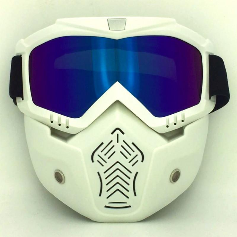 Vintage-Style Motorcycle Goggles Off-Road Riding Full Frame Windproof Protective Eyewear With Interchangeable Lenses