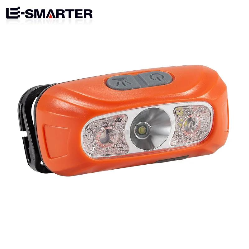 USB Head Flashlight COB LED Head Light Torch Mini Rechargeable Powerful Sensor Headlamp Fishing Camping Headlights Front Lantern