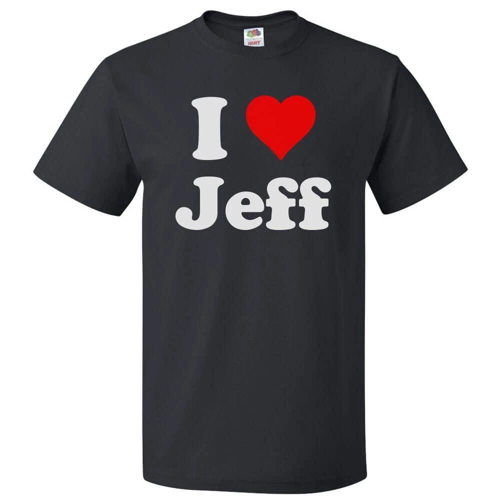 I Love Jeff T shirt I Heart Jeff Tee M