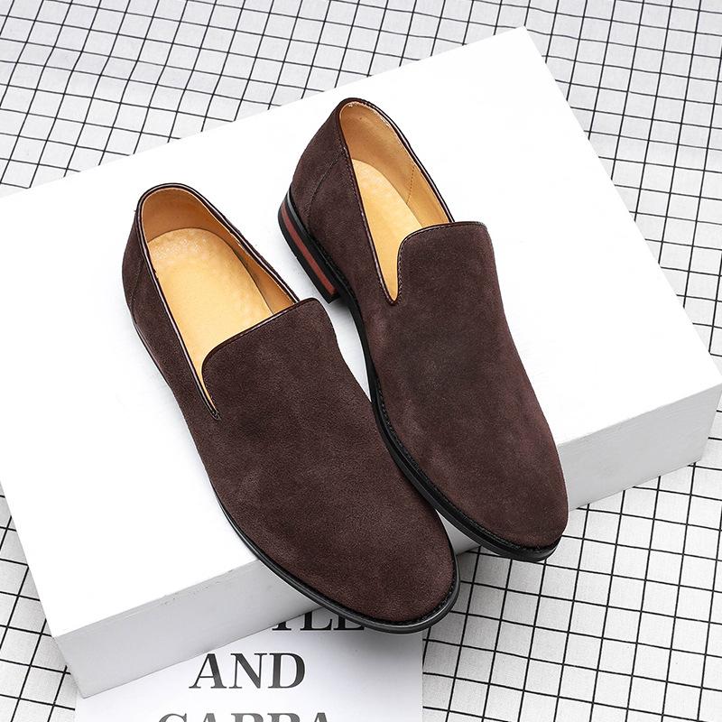 Loafers Men'S Pointed Men'S Leather Shoes Trendy Men'S Shoes Turning Fur Night Game One Pedal Trendy Shoes A0706-G