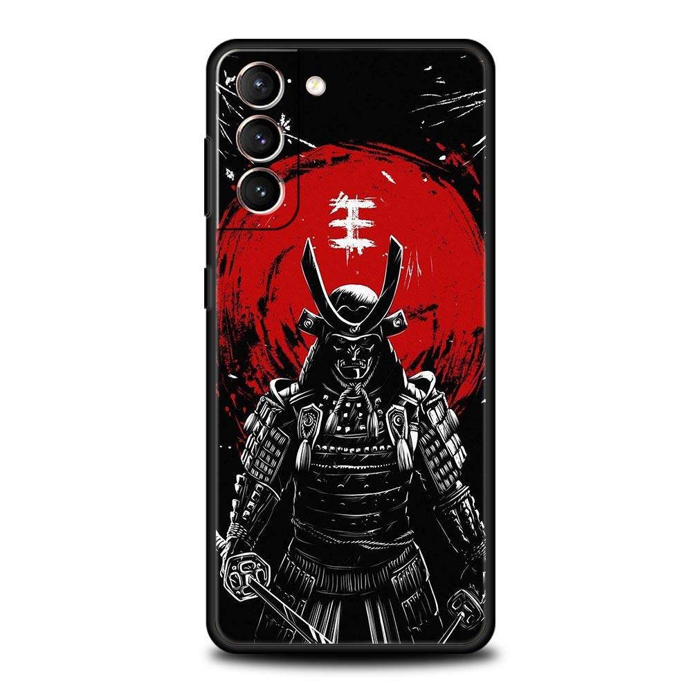 

Phone Case For Samsung Galaxy S25 Edge S24 S23 S22 S21 Ultra S20 FE 5G S10 S10E S9 Plus Soft TPU Cover Japanese Bushido Samurai Galaxy S25+