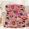 Cartoon The P-Powerpuff G-Girls Cute Blanket Plush Nap Sofa rug for Living Room Office Bedroom Birthday Home Travel Kid Gifts