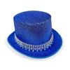 Eye Catching Rhinestones Tall Hat Cosplay Hat Stage Show Hat Halloween Costume Ceremony Hat Evening Party Magicians Hat