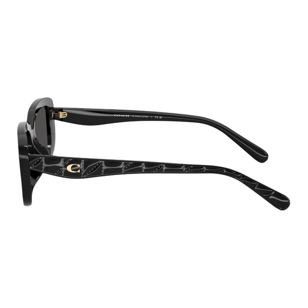 Coach Classic Sunglasses With C Logo Arm Design Square Frame Unisex sunglasses Black OHC8444D-500287