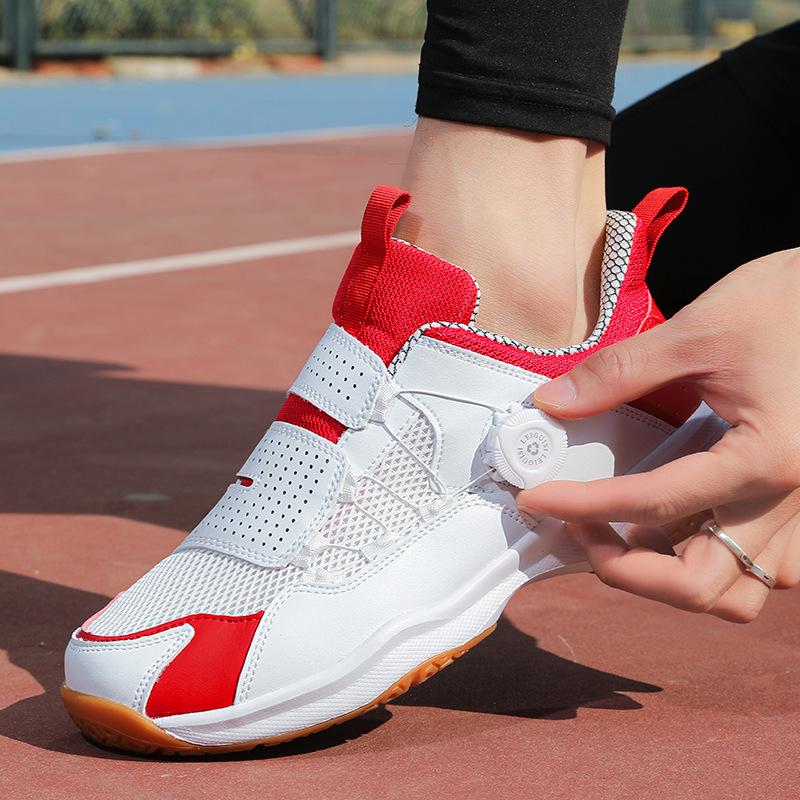 Badminton shoes raw rotating buckle summer breathable table tennis shoes teen student sports shoes