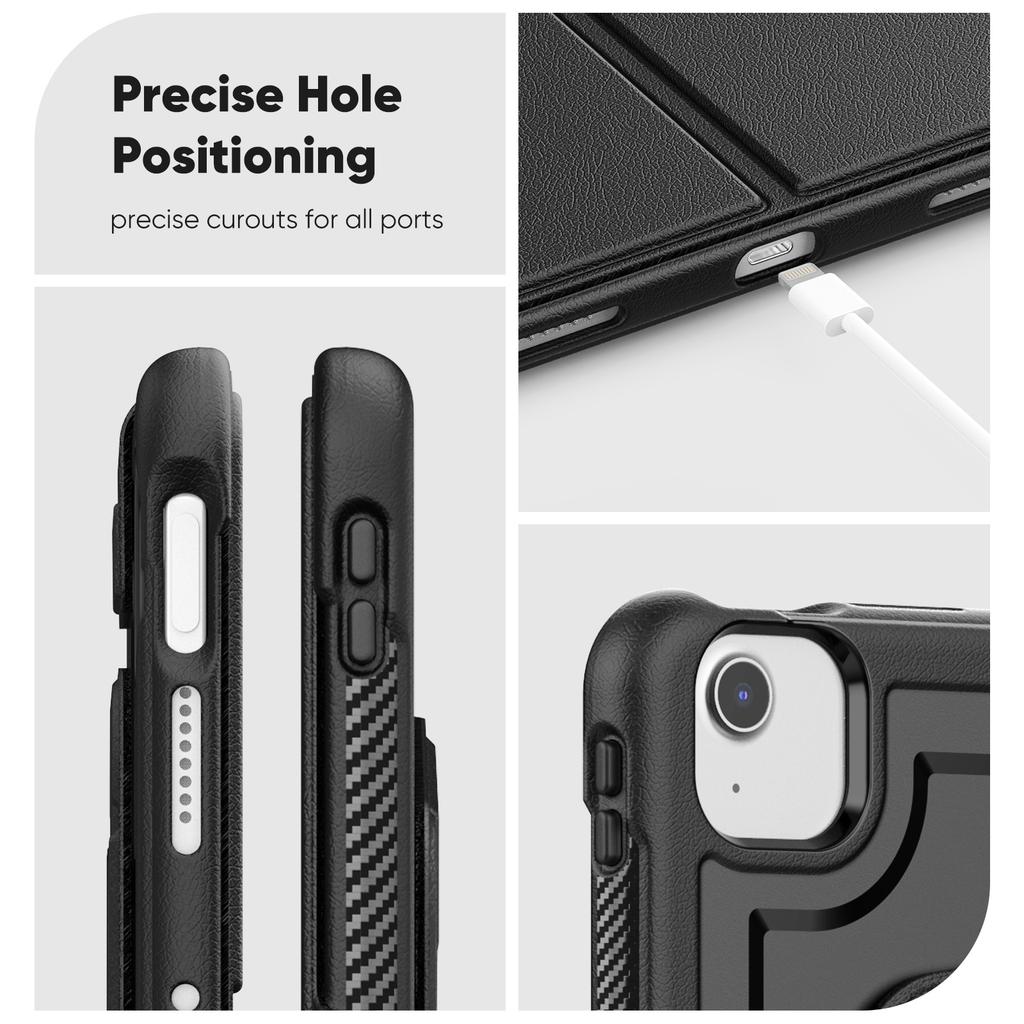 360 Rotating Magnetic Case for iPad Pro 11 Air11 M3 M2 11 Inch Air5 Air4 10 9 Inch PU Leather Stand Cover with Adsorption