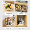 Multi Purpose Storage Tray 360 Degree Rotating Spice Organizer Non-Slip Turntable Shelf Storage for Kitchen Cabinet Condiment
