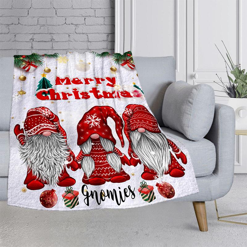 Christmas Santa Blanket - Festive Flannel Throw for Sofa/Bed, Soft Holiday Gift with Cozy Xmas Decor for Family & Friends