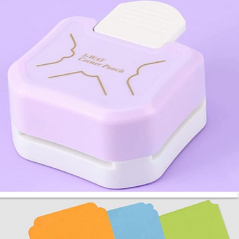 3-in-1 Corner Rounder Mini Corner Trimmer Punch R4/R7/R10mm Round Corner DIY Paper Card Photo Planner Cutting Supplies