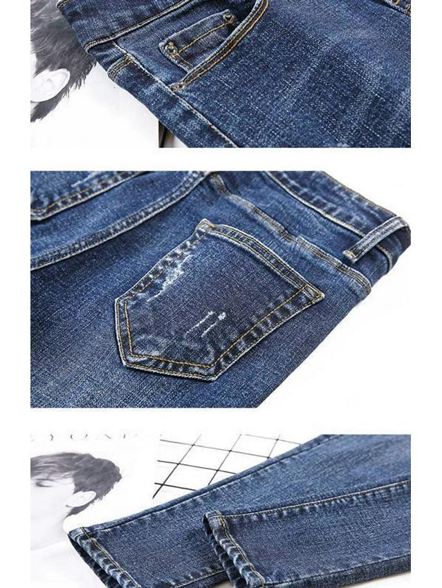 Women's High-Waisted Skinny Stretch Denim Jeans - Fleece-Lined, Slimming, Versatile, Spring/Autumn Pants