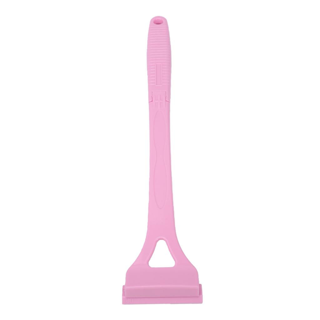 Rückenhaar-Trimmer Manuelles Rasieren Ergonomischer Langer Griff Rückenhaar-Entferner mit 8 Trimmerköpfen für Männer Rosa