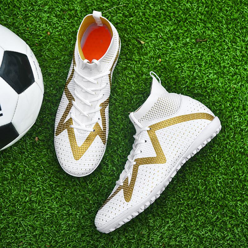 35-47 Hochwertige hochwertige Jugend-Fußballschuhe für Herren Broken Nails Herren-Schnürstiefel aus Gummi mit weichem Boden und großen Fußballschuhen