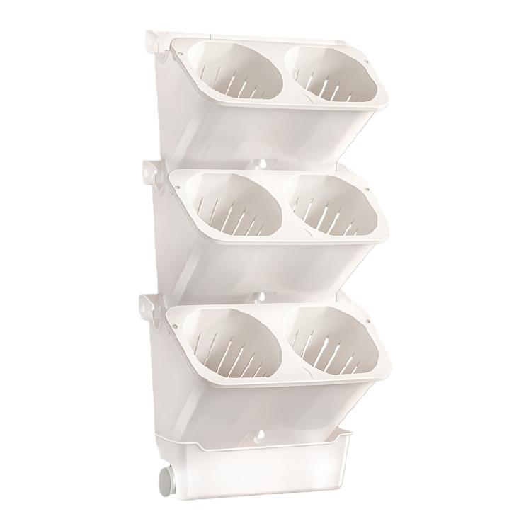 

Hanging Basket Auto Watering Plastic Planter For Indoor Plant Balcony Gardening Space Saving белый