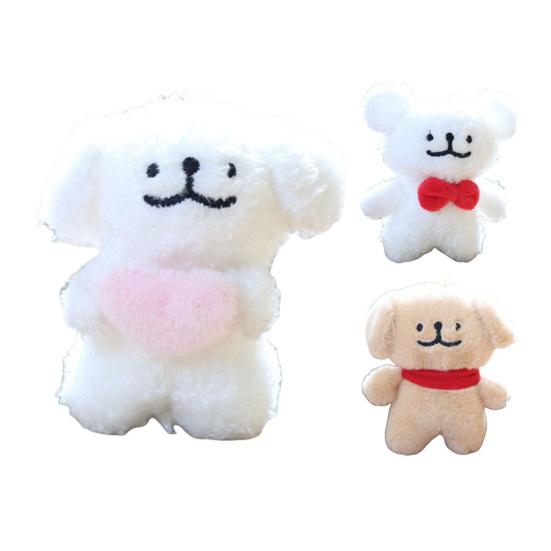 Doll Pendant, Mini Size Portable Keychain Pendant, Soft Velvet Fabric Puppy Design Doll, Durable Accessory for Bags Keys Backpacks
