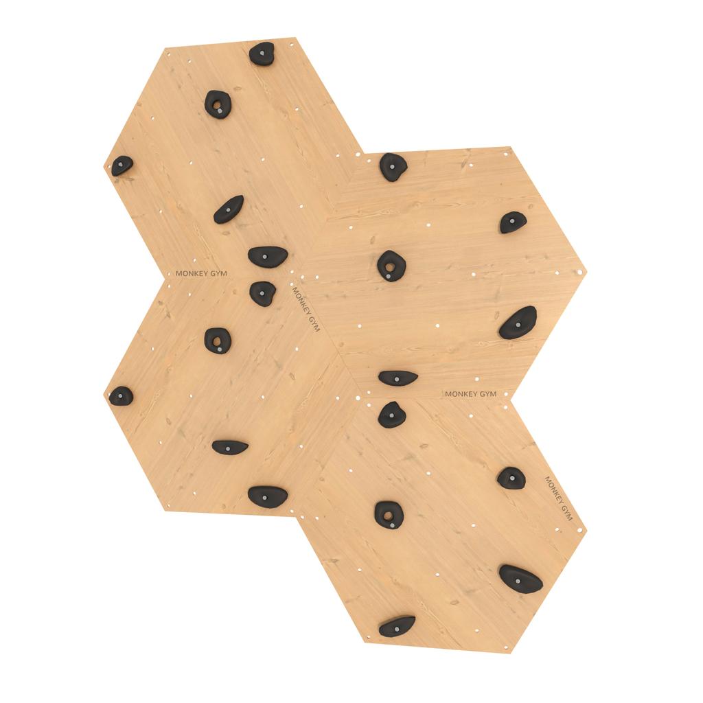 Climbing Wall Cube 4 Wood - Hand Grips Black