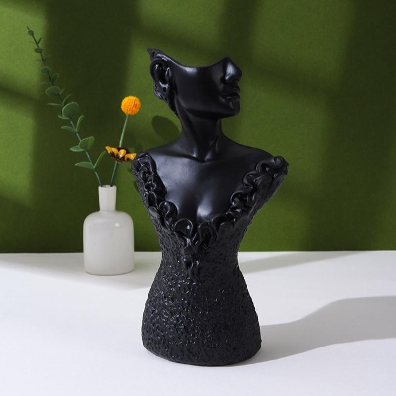 Boutique Necklace Jewelry Display Bust Resin Material Necklace Pendant Earring Chain Display-Case Mannequin Stand Holder