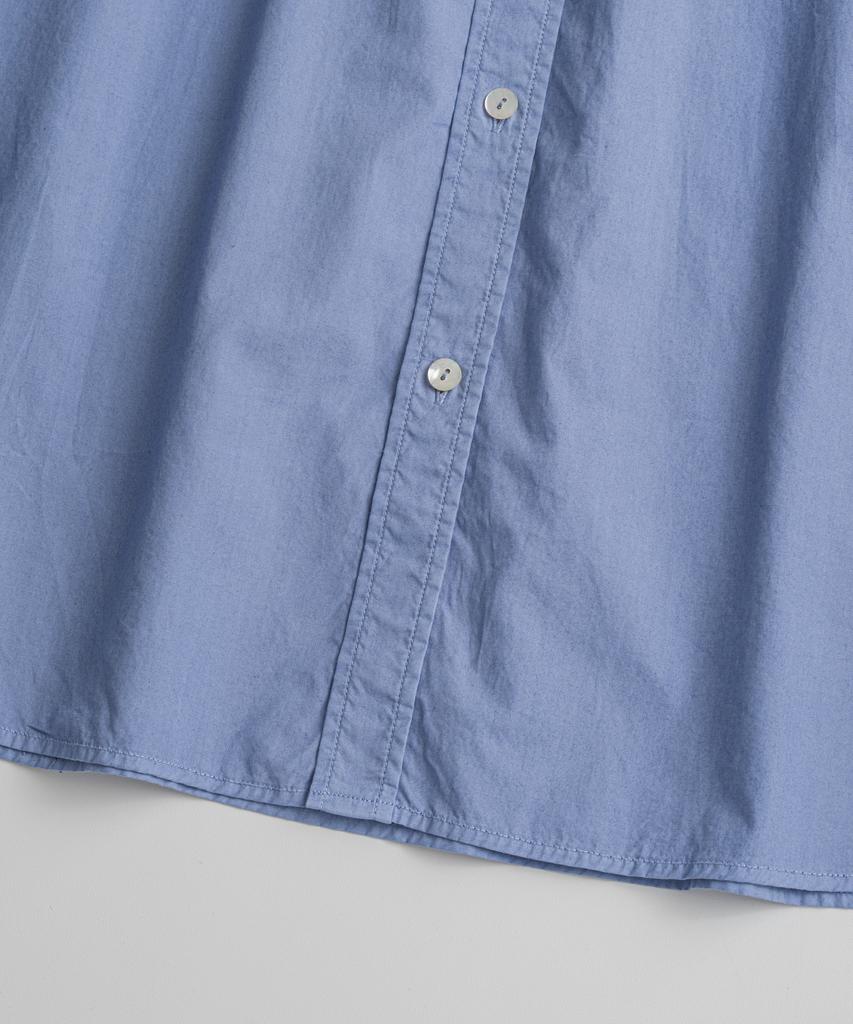 Bihebieo Dyed Poplin Classic Shirts Sax