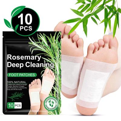 Rosmarinus Náplasti na nohy 10 ks Samolepicí listy pro péči o nohy a tělo Lepší, Přírodní prášek Octové náplasti na nohy pro úlevu od bolesti, Stres, Relaxaci 10 ks