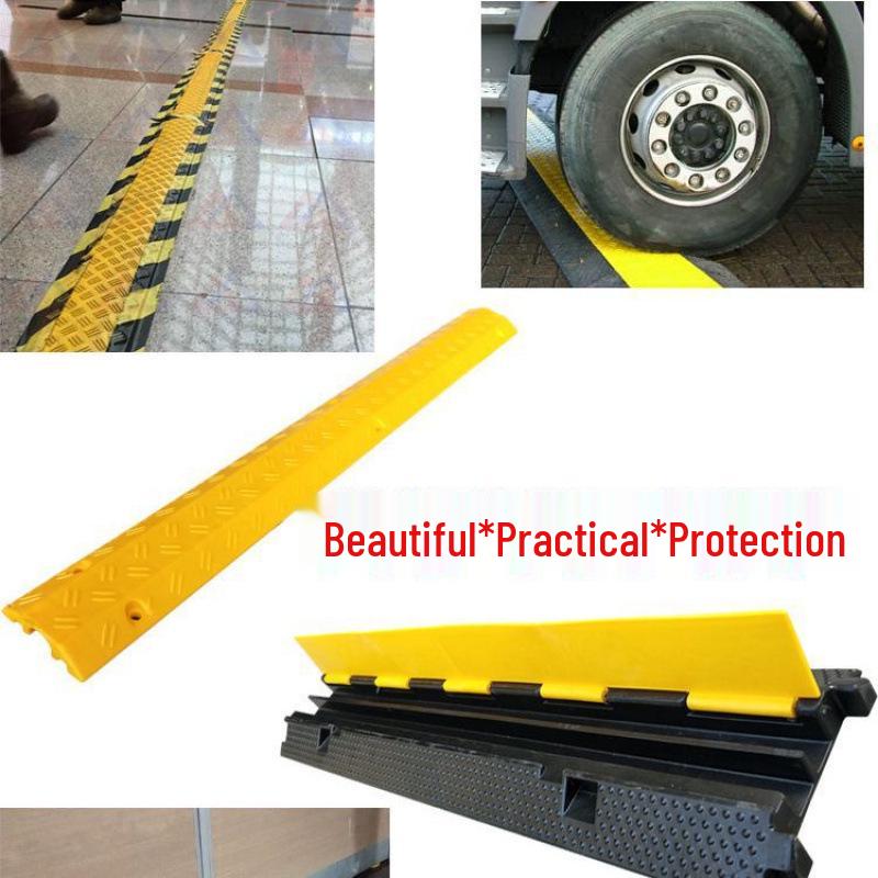 Rubber & Plastic Cable Trunking Speed Bump: Anti-Crush Plate for Ground Wire Protection - Indoor/Outdoor Cable Channel