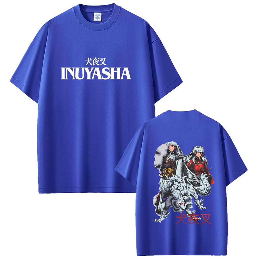 T-shirt Grafica Anime Inuyasha Sesshoumaru Unisex Donna Retrò Anni '90 Cotone Unisex T-shirt Divertenti Cartoni Animati Unisex Uomo Cotone