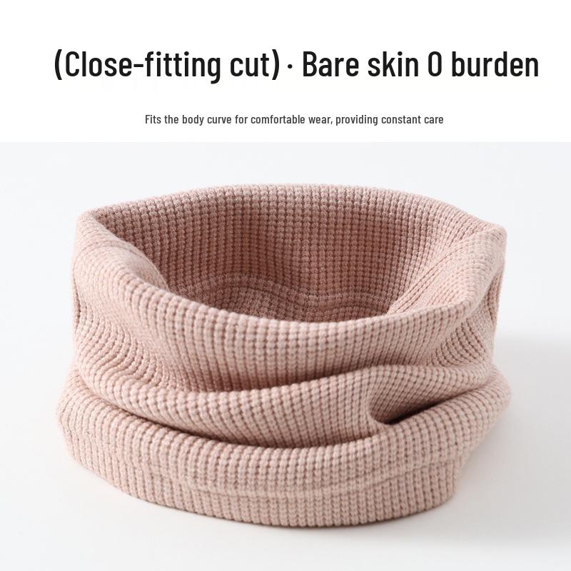 Chunky Wool Vertical Stripe High-Collar Neck Warmer Scarf – Autumn/Winter Cold-Proof Dickey