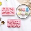 Silicone 6 Cavities Dinosaur Jello Molds for Chocolate Dinosaur Soap Molds Easy demolding for Baking Dessert Cake Decoration