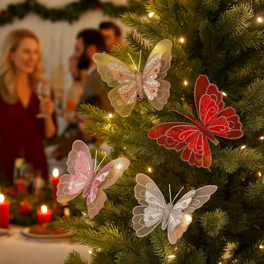 Glitter Artificial Butterfly Sequins Butterfly Tree Decoration  Home Decoration