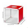 Lottery Box with Circular Slot Rigid Cube Drawing Rounded Corners for Prize Draws, Company