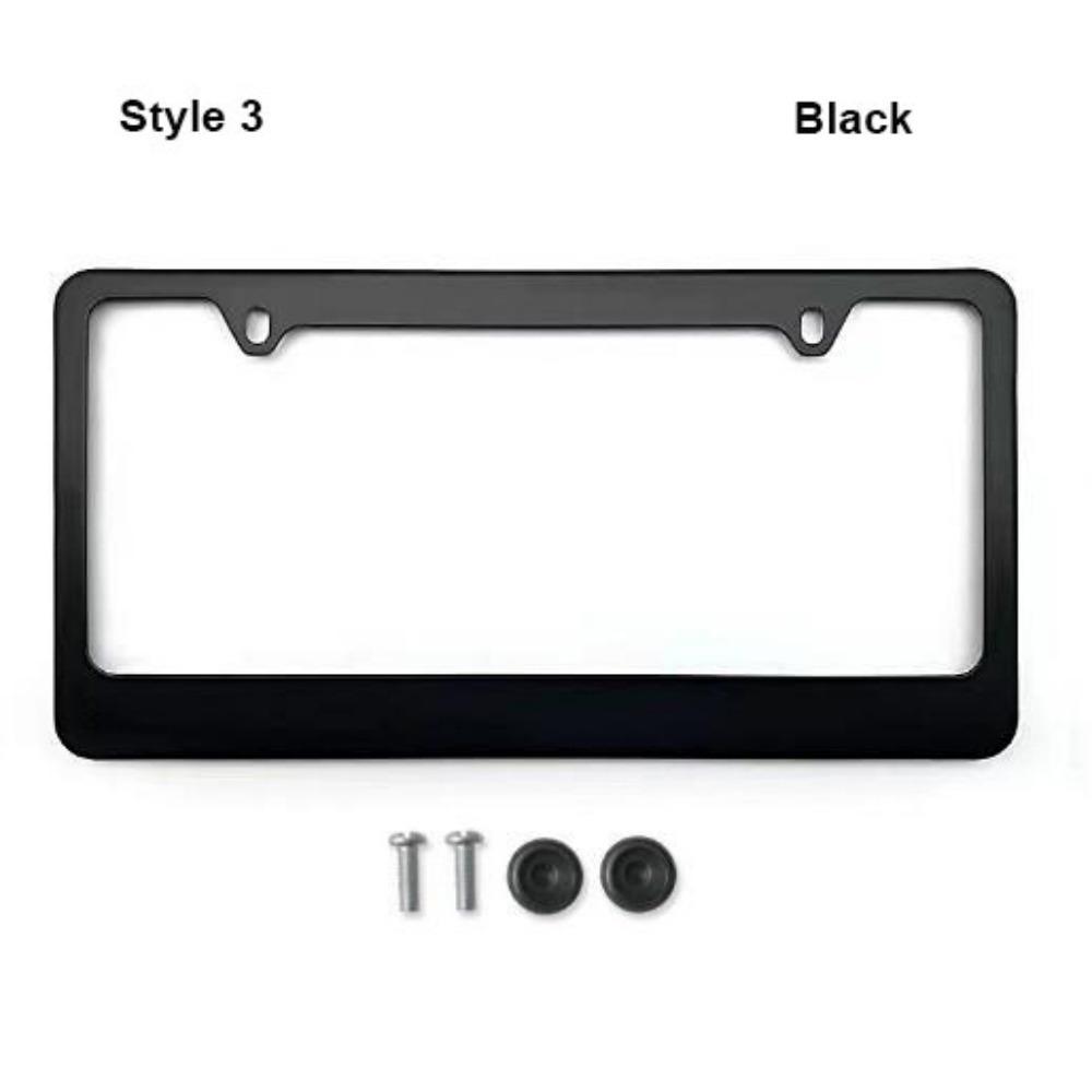 Stainless Steel Protecting License Plates Black/Silver License Plate Cover License Plate Holder