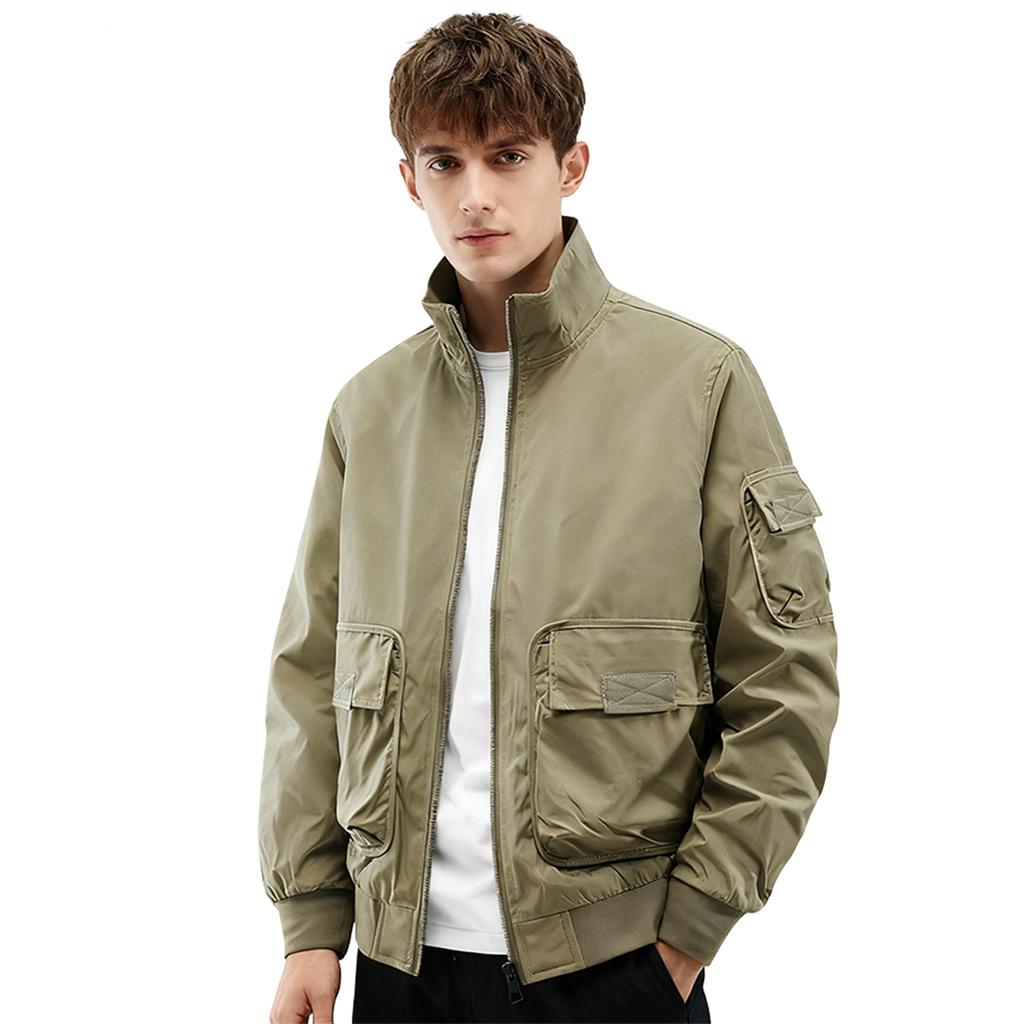 Men's Casual Fashion Outdoor Stand Collar Flight Jacket