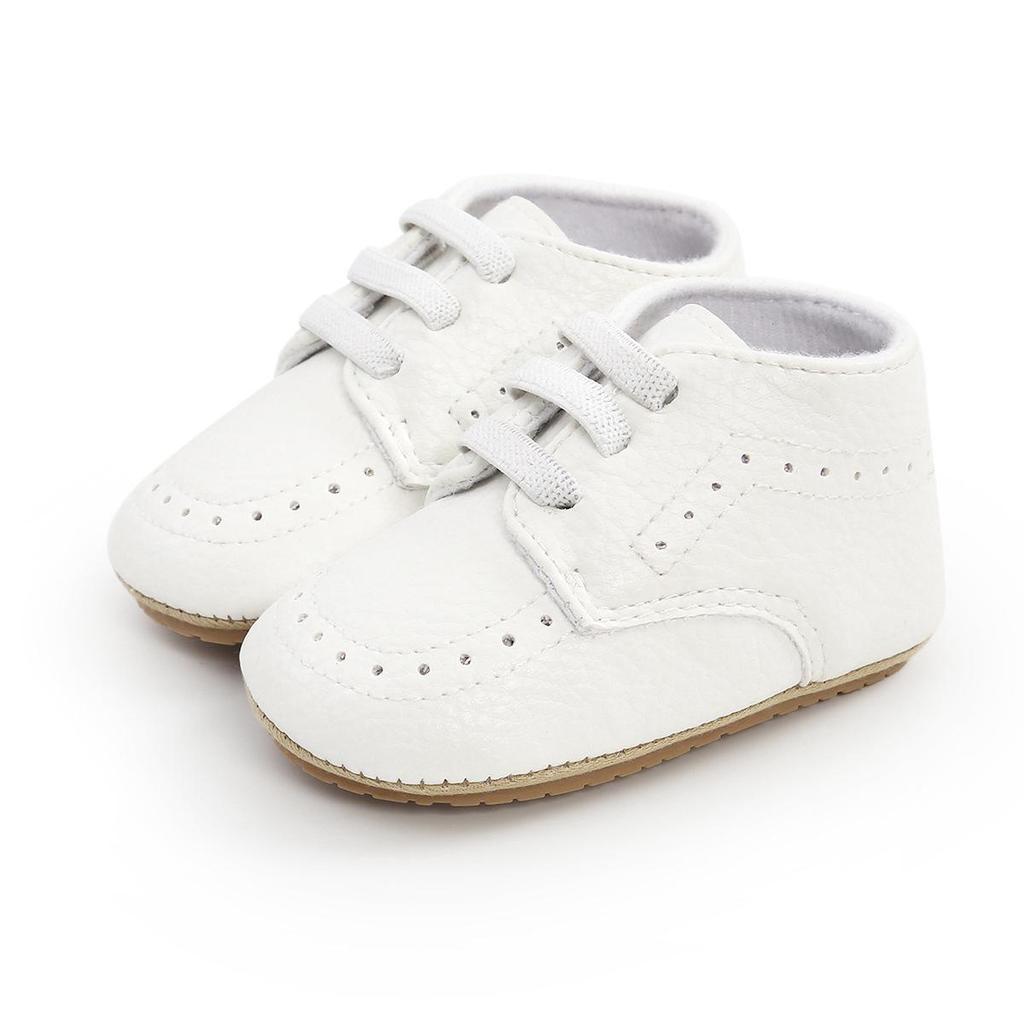 British Style PU Leather Baby Shoes for 0-1 Year Olds - Non-slip Soft Sole Walking Shoes
