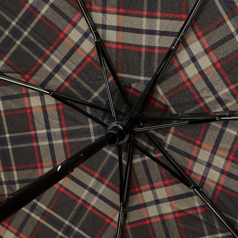 Daks Brown Sepia Check 3 Fold Umbrella  Also For Sunshade  Dbum5e833s2