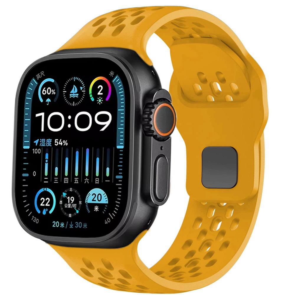 Breathable Silicone Strap for Apple Watch Band 49mm 46mm 45mm 44mm 42 41 40mm Sport Bracelet iWatch Ultra 11 10 9 8 7 6 SE3 Belt