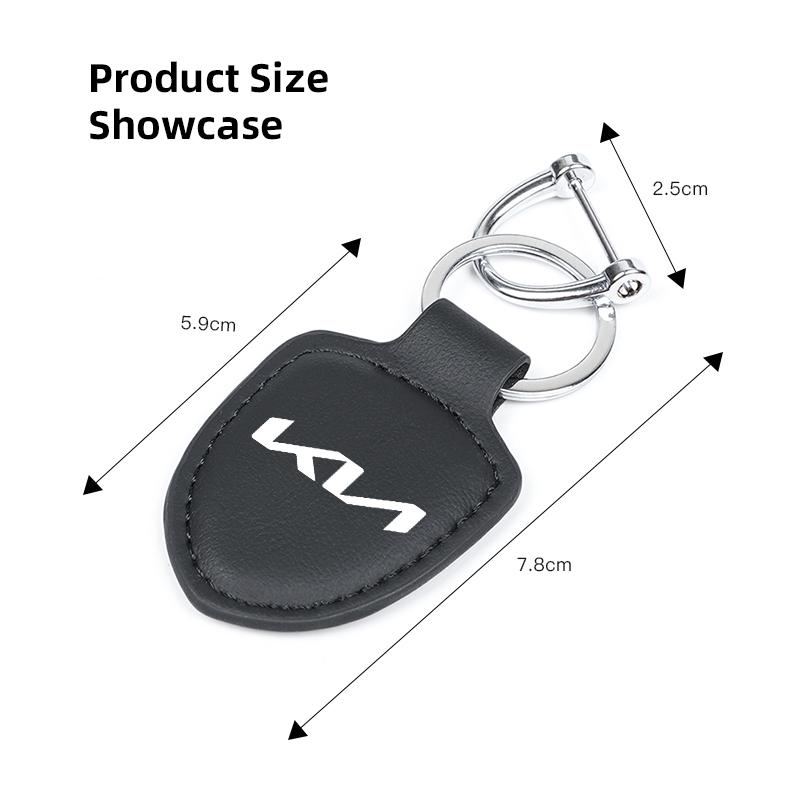 Car Keychain Shield Leather Keyring Car Motorcycle Keyring Holder For KIA K5 K9 Sorento Ceed Sportage Carnival Stinger Forte K4 Zpjm80