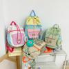 Schoolbag Korean contrasting color Macaron backpack 1011 new lightweight and cute kindergarten schoolbag drawstring backpack wholesale