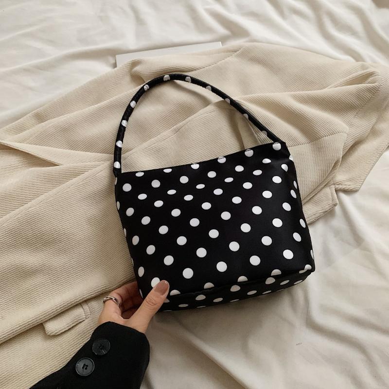 Spacious Polka Dot Tote Bag for Women Stylish Shoulder Handbag for Work School and Travel