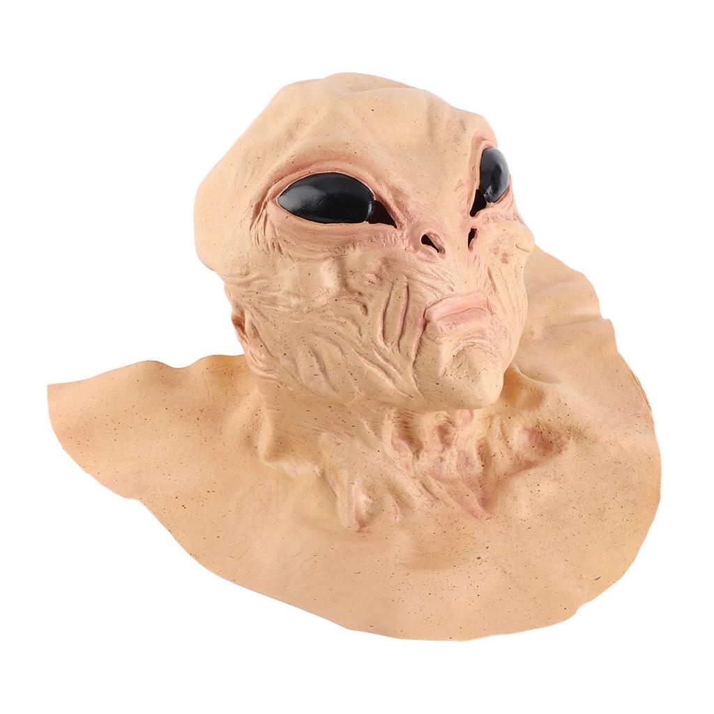 Halloween Alien Head Face Cover for Adult and Kids Realistic Alien Face Cover Latex Full Head Face Covers