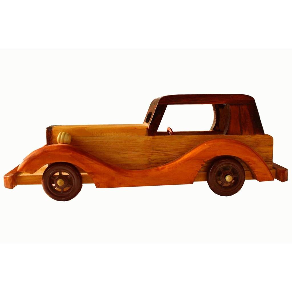 Vintage Wooden Antique Model Car Toy