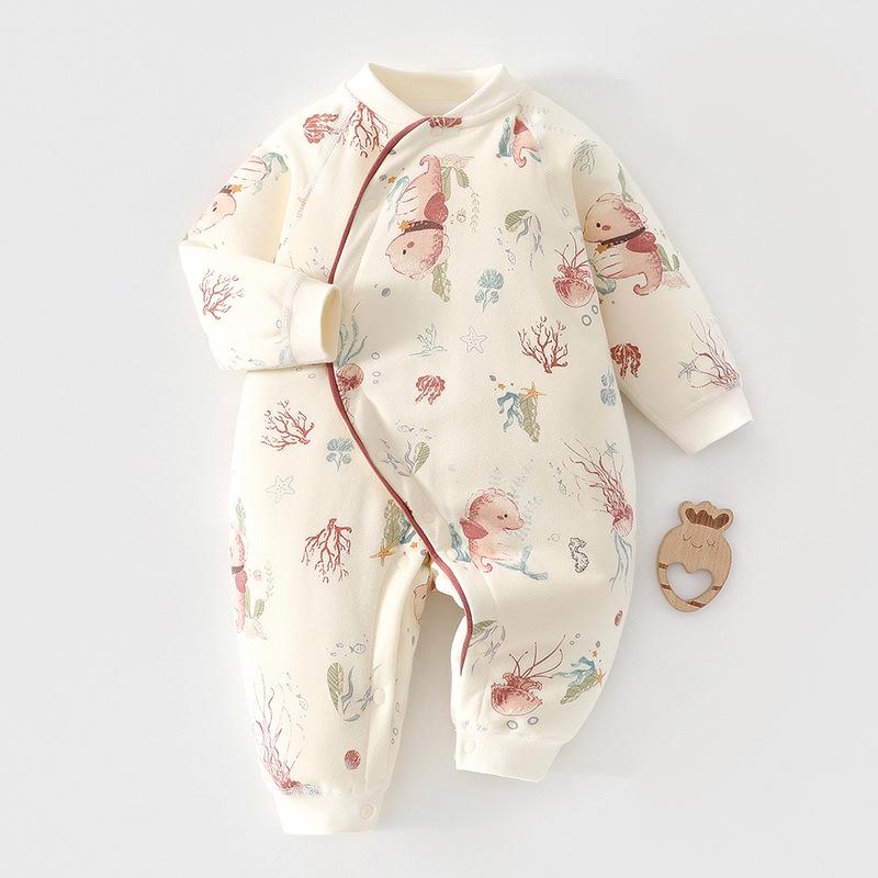 

Quilted Baby Romper - Autumn/Winter Warmth with Boneless Harem Pants for Newborns 66