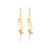 Butterfly tassel earrings for women's unique super fairy long stud earrings, new square and round face, thin ears