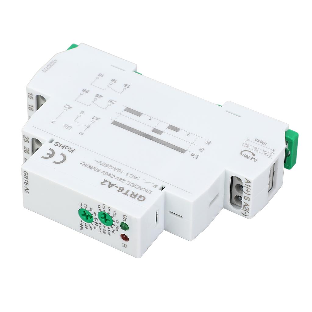 Einzelfunktions-Zeitrelais Verzögerung Ein 2 Wechslerausgänge 0,1s bis 10 Tage Elektronischer Einschalt-Timer AC DC